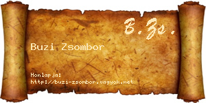 Buzi Zsombor névjegykártya